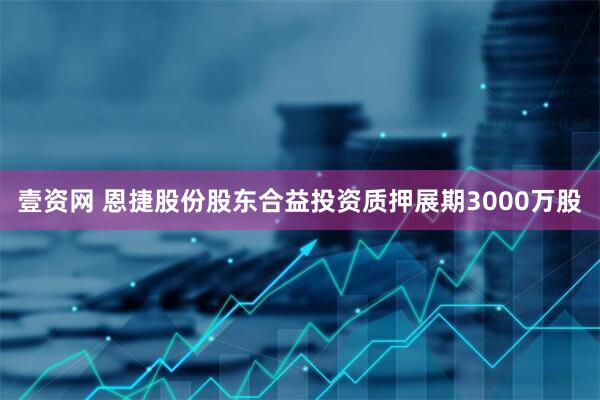 壹资网 恩捷股份股东合益投资质押展期3000万股